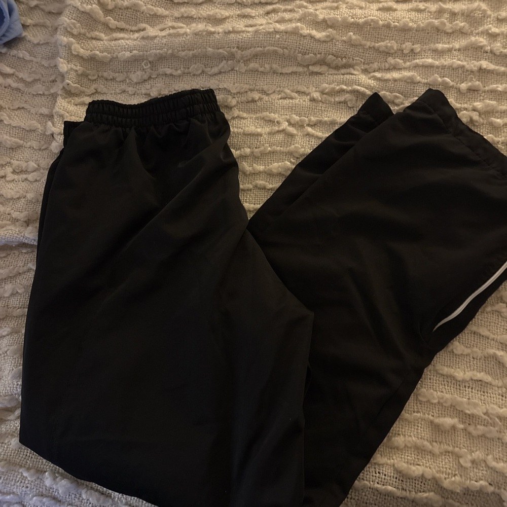 Varsity Black Track Pants